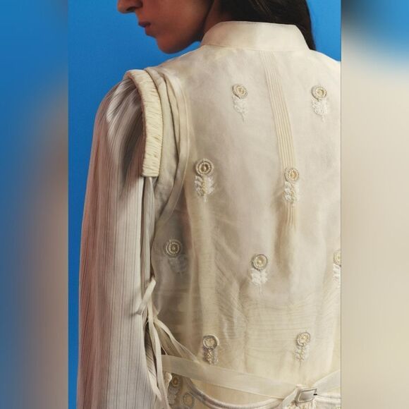 NWT ZARA Authentic ROMANTIC SHIRT ZARA ICONS LIMITED EDITION oyster white - Picture 9 of 17